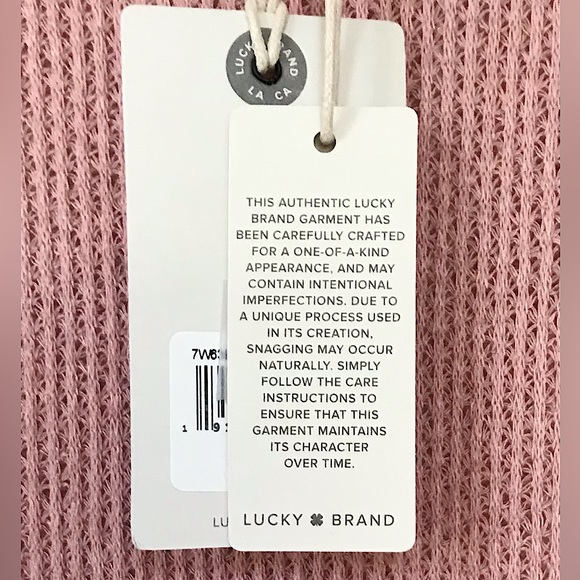 🆕🔥LUCKY BRAND GORGEOUS BLUSH COLORED&BUTTERY SOFT LIGHTWEIGHT LONGSLEEVSWEATER - Picture 10 of 13